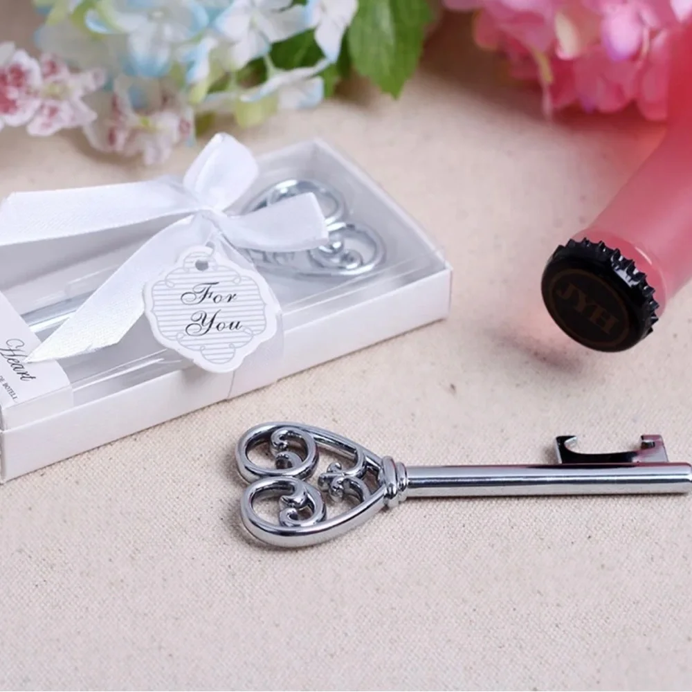 20 Wedding Favors New in Gift Box, Victorian-Style, Chrome Plated Bottle Opener
